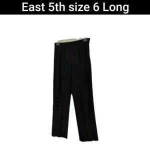 East 5th Women’s Classic Black Straight Leg Dress Pants Size 6 Long EUC Vintage